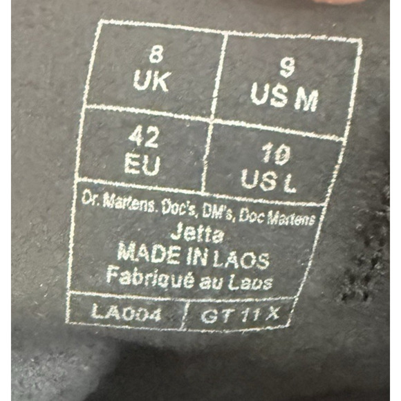 Dr. Martens Jetta Zip Platform Boots, Chunky Black Sendal Leather, W10/M9, RARE - Picture 6 of 8